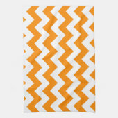 Donkere Oranje zigzag Theedoek (Verticaal)