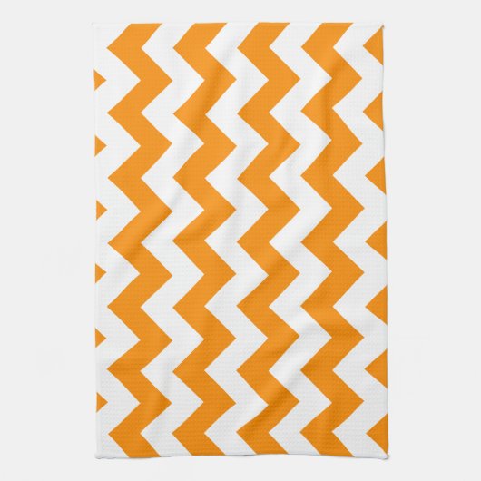 Donkere Oranje zigzag Theedoek (Verticaal)