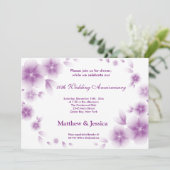 Donkere Orchidee Kersenbloesem Jubileum Kaart (Staand voorkant)