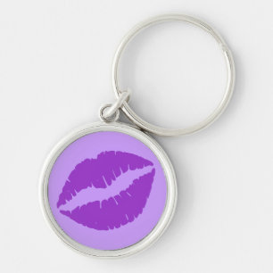 Donkere Orchidee Lippenstift Paars Sleutelhanger