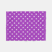 Donkere orchidee poka Dot Fleece Blanket (Voorkant (Horizontaal))