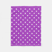 Donkere orchidee poka Dot Fleece Blanket (Voorkant)
