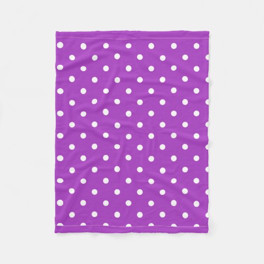 Donkere orchidee poka Dot Fleece Blanket (Voorkant)