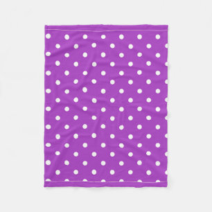 Donkere orchidee poka Dot Fleece Blanket Deken