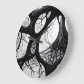 Donkere organische ingewikkelde wandklok (Hoek)