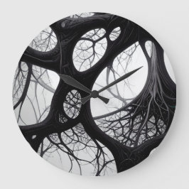 Donkere organische ingewikkelde wandklok