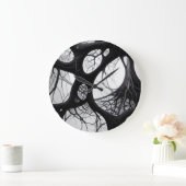 Donkere organische ingewikkelde wandklok (Huis)