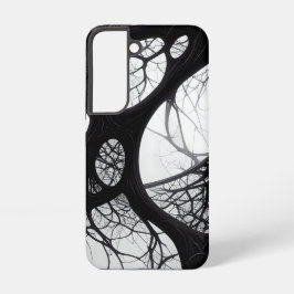 Donkere Organische Wortels Abstract Patroon Hoes Samsung Galaxy Hoesje