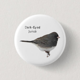 Donkere-oyed Junco Ronde Button 3,2 Cm