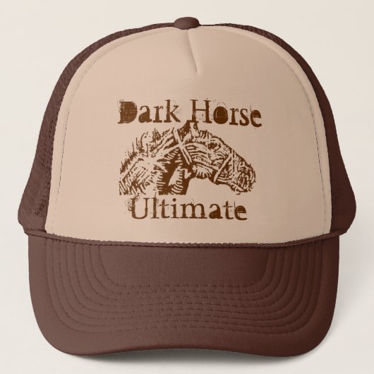 Donkere paard Ultimate Trucker Hat, bruin Pet (Voorkant)