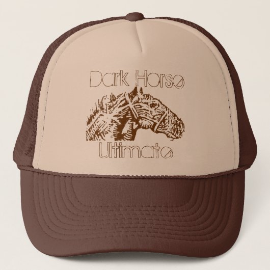 Donkere paard Ultimate Trucker Hat, bruin Pet (Voorkant)