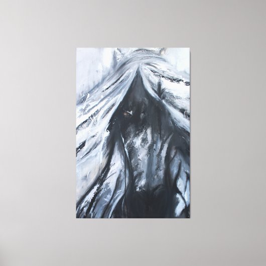 Donkere paarden canvas afdruk (Voorkant)