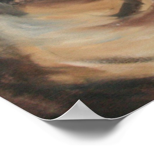 Donkere paarden, heldere dag poster (Hoek)