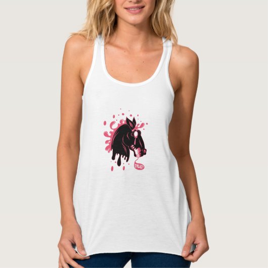 Donkere paarden tanktop (Voorkant)