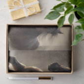 Donkere paardenkudde galopperen in sneeuwdecoupage tissuepapier (Geschenk)