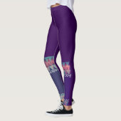 Donkere Paars met Aztec Design>Kleurrijke Leggings (Links)