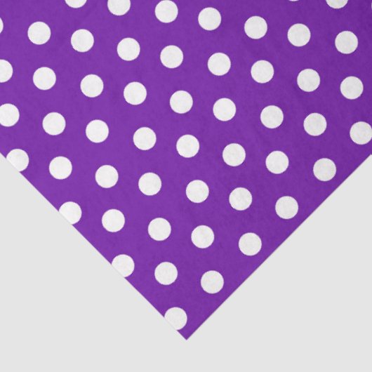 Donkere Paars met witte pooldots Tissuepapier (Detail)