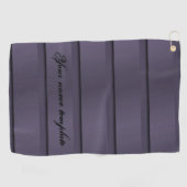 donkere paarse achtergrond en personaliseer golfhanddoek (Horizontaal)