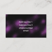Donkere Paarse achtergrond Visitekaartje (Achterkant)