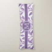 Donkere Paarse bladeren, gepersonaliseerd Lichaamskussen (Achterkant (Verticaal))