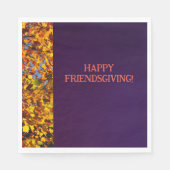 Donkere Paarse bladeren Thanksgiving Friendsgiving Servet (Voorkant)