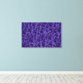 Donkere paarse bloemen op bloemen canvas afdruk (Insitu (Houten vloer))