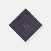 Donkere paarse bruiloft eenvoudig modern servet (Hoek)