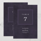 Donkere paarse bruiloft, eenvoudige elegante klass (Voorkant / Achterkant)