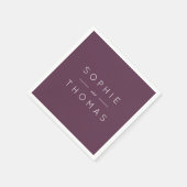 Donkere Paarse bruiloft Servet (Hoek)