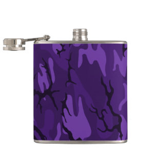 Donkere Paarse Camo Flask Heupfles