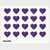 Donkere Paarse Camo Heart Sticker (Vel)
