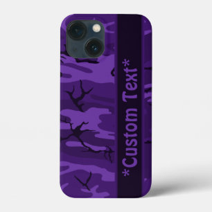 Donkere Paarse camo met aangepaste tekst Case-Mate iPhone Case