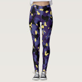 Donkere paarse camouflage leggings (Voorkant)
