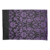 Donkere Paarse Damask Floral Patroonontwerp Kussensloop (Voorkant)