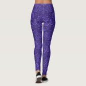 Donkere Paarse Damask Leggings (Achterkant)