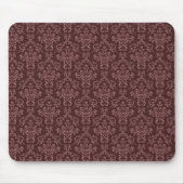 Donkere Paarse Damask Pattern Muismat (Voorkant)