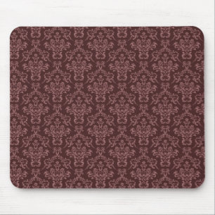 Donkere Paarse Damask Pattern Muismat