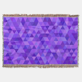 Donkere paarse driehoek patroon deken