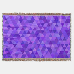 Donkere paarse driehoek patroon deken