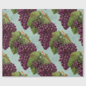  Donkere Paarse druiven en wijnstokken Cadeaupapier (Vlak)