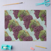 , donkere Paarse druiven en wijnstokken ontkoppele Tissuepapier (Craft)