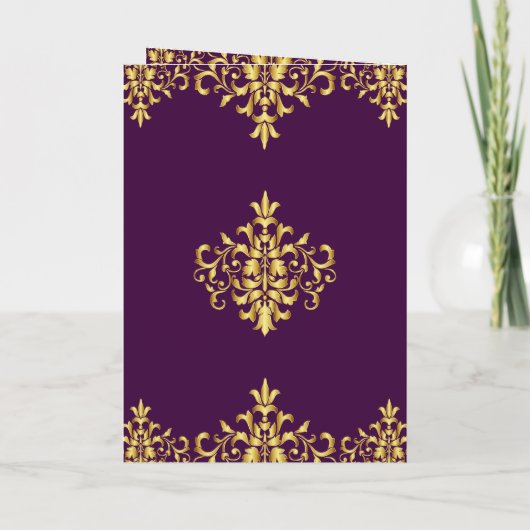 Donkere Paarse en gouden olievlek (Achterkant)