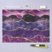 Donkere Paarse en goudglittersequins Agate Tissuepapier (Craft)