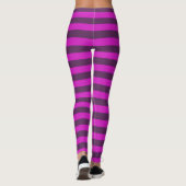 Donkere Paarse en magenta strepes Leggings (Achterkant)
