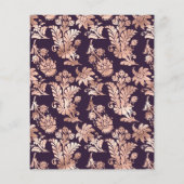 Donkere Paarse en Roos gouden bruiloft Flyer (Achterkant)