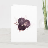 Donkere Paarse en Roos gouden bruiloft Programma (Achterkant)