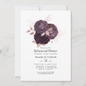 Donkere Paarse en Roos goudpleisterrepetitie Kaart (Voorkant)