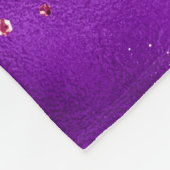 Donkere Paarse en roze glittersequins Agate Fleece Deken (Hoek)