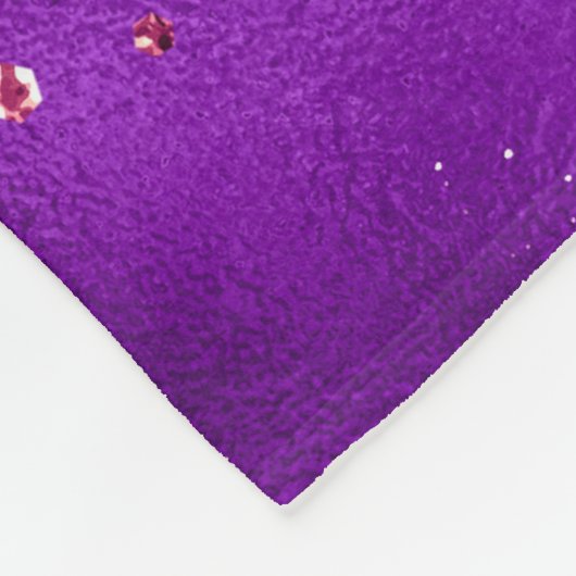 Donkere Paarse en roze glittersequins Agate Fleece Deken (Hoek)