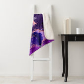 Donkere Paarse en roze glittersequins Agate Sherpa Deken (In situ)